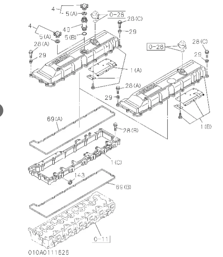 GENUINE HITACHI / ISUZU 6WG1 CYLINDER HEAD - Image 4