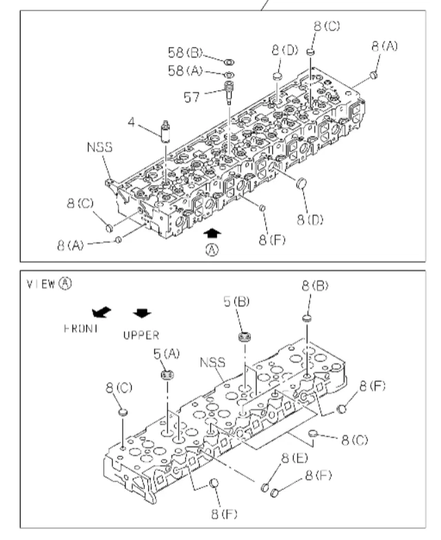 GENUINE HITACHI / ISUZU 6WG1 CYLINDER HEAD - Image 3